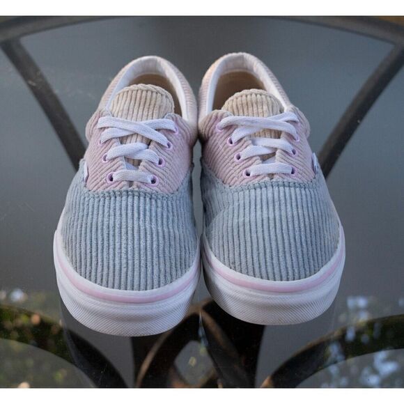 Vans Era Classics Colorblock Corduroy Pink Blue Yellow Shoes Sneaker Kid Size 7 - Picture 8 of 10
